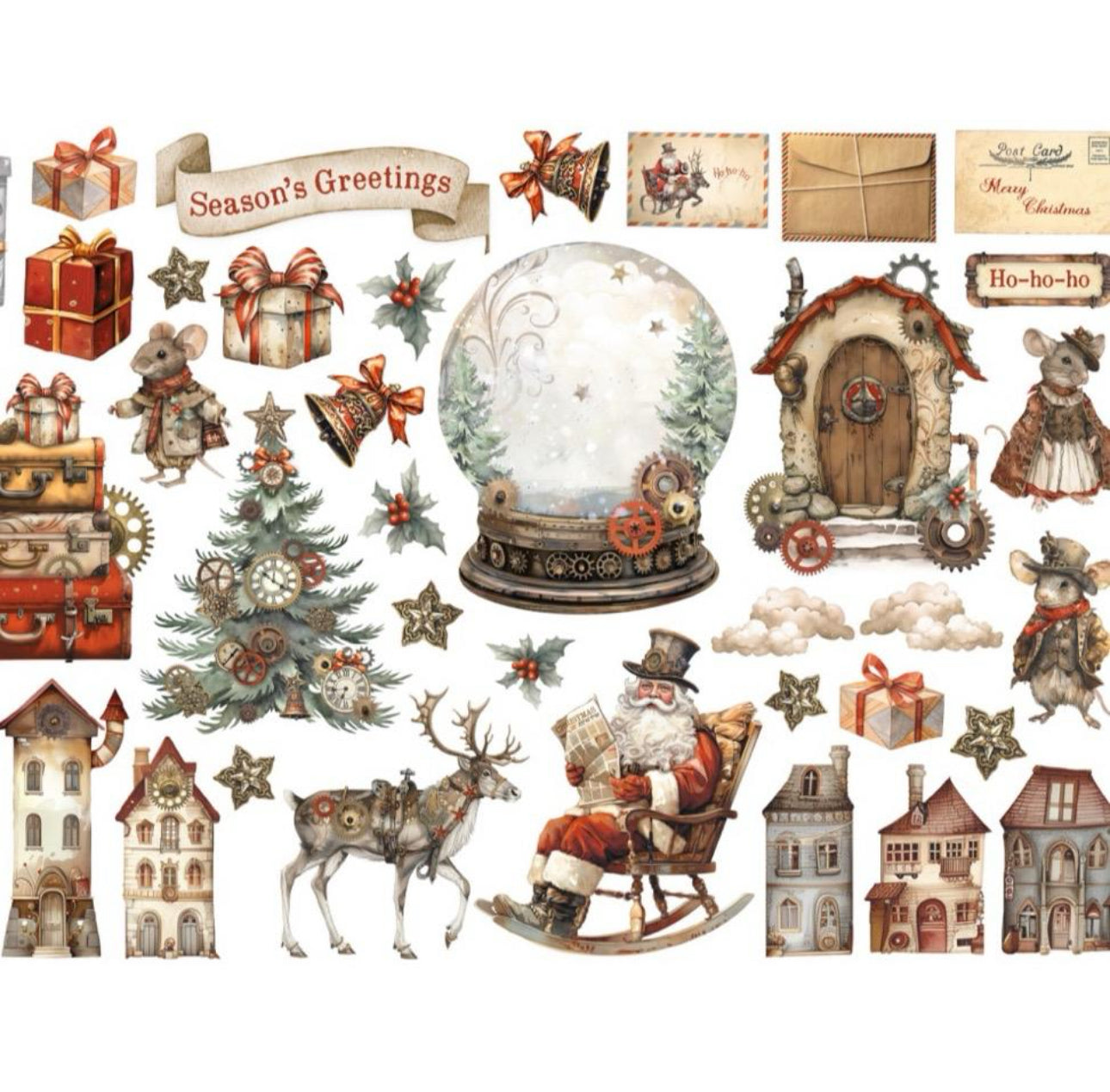 Stamperia - Gear up for Christmas Ephemera (37pcs)