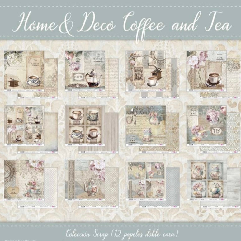 Home&Deco Coffee and Tea Scrap Paper Pack (12pcs) - Papers For You