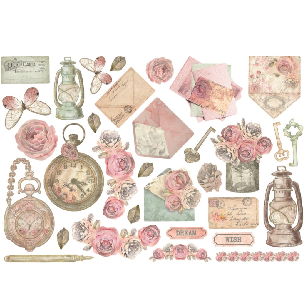 Shabby Rose Ephemera (32pcs) - Stamperia