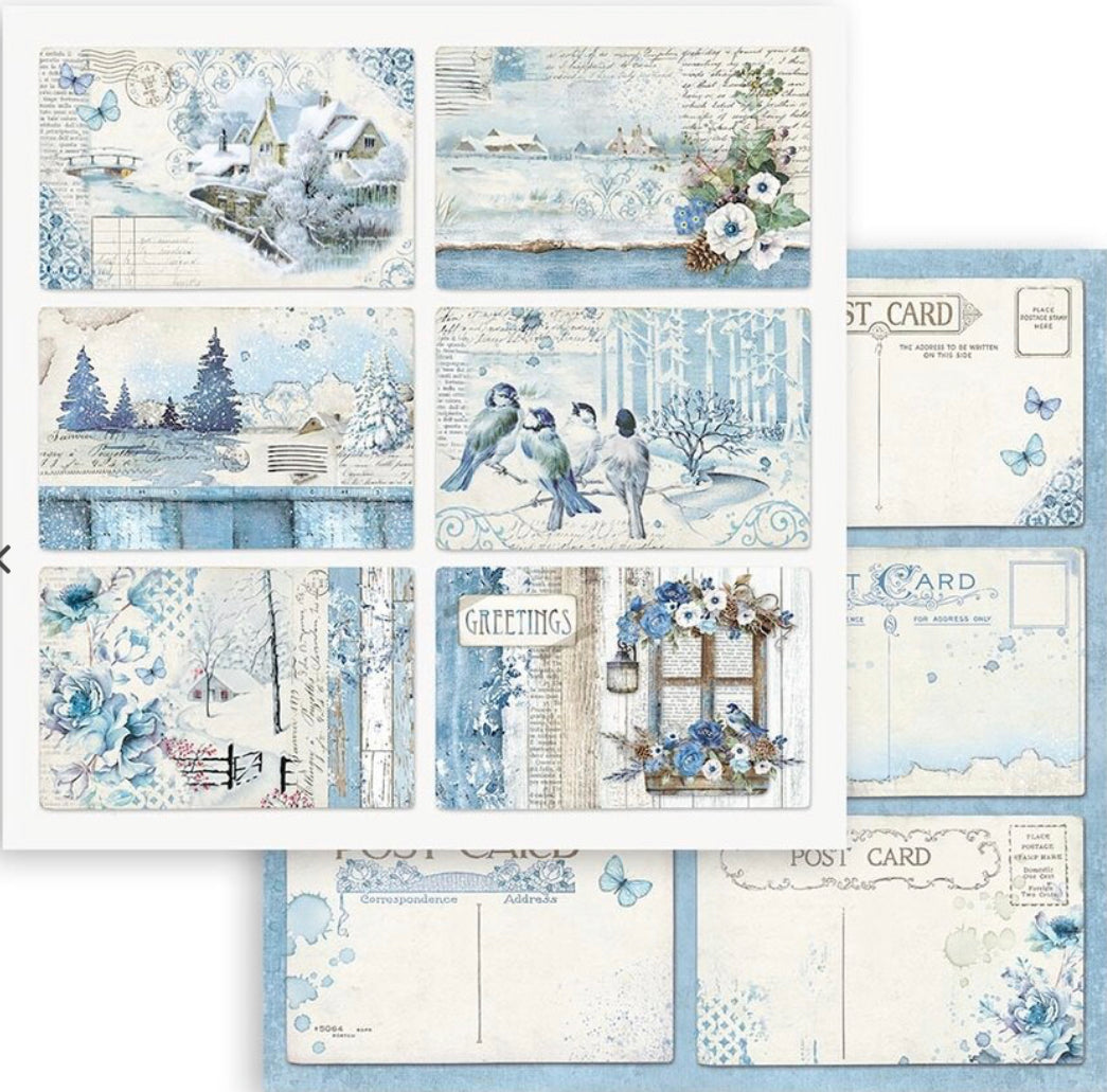 Blue Land 8x8 Inch Paper Pack - Stamperia