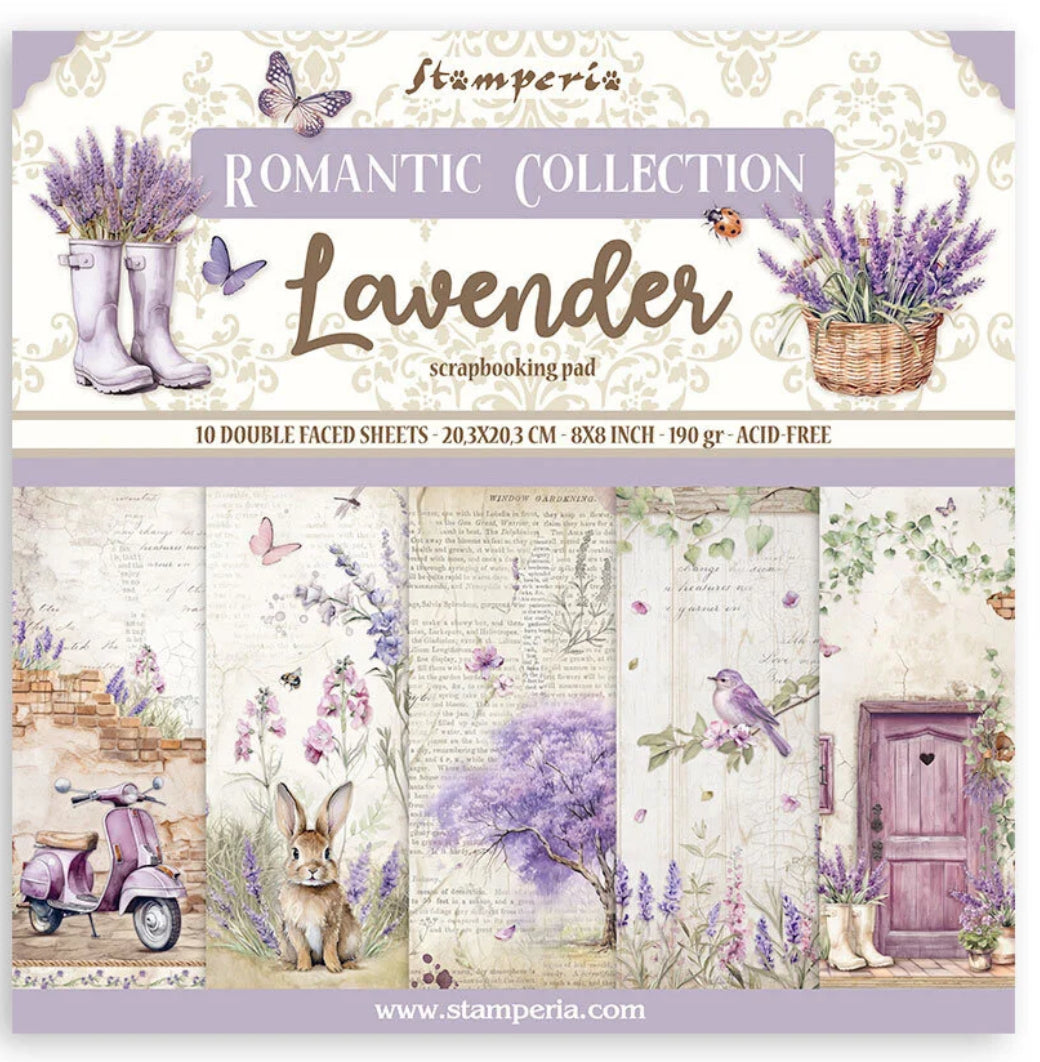 Stamperia - Lavender 8x8 Inch Paper Pack