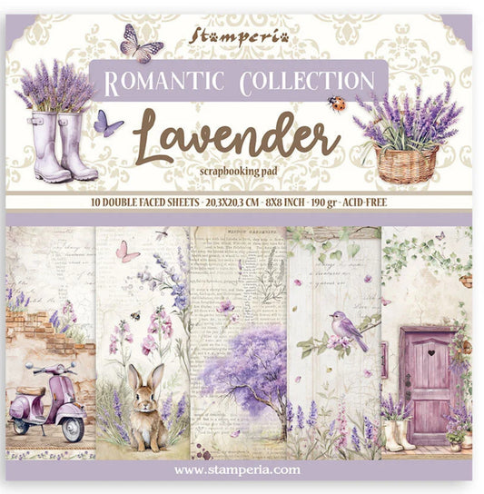 Stamperia - Lavender 8x8 Inch Paper Pack