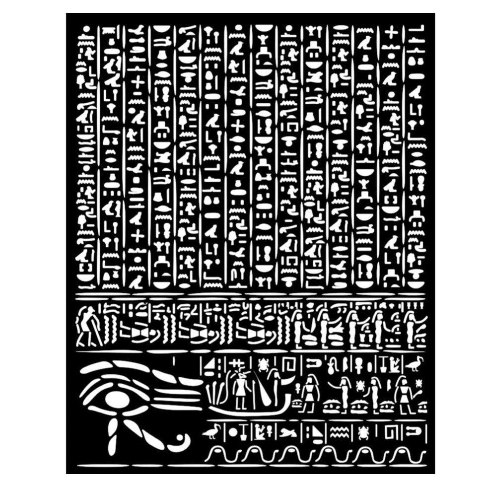 Fortune Thick Stencil 20x25cm Egypt - Stamperia