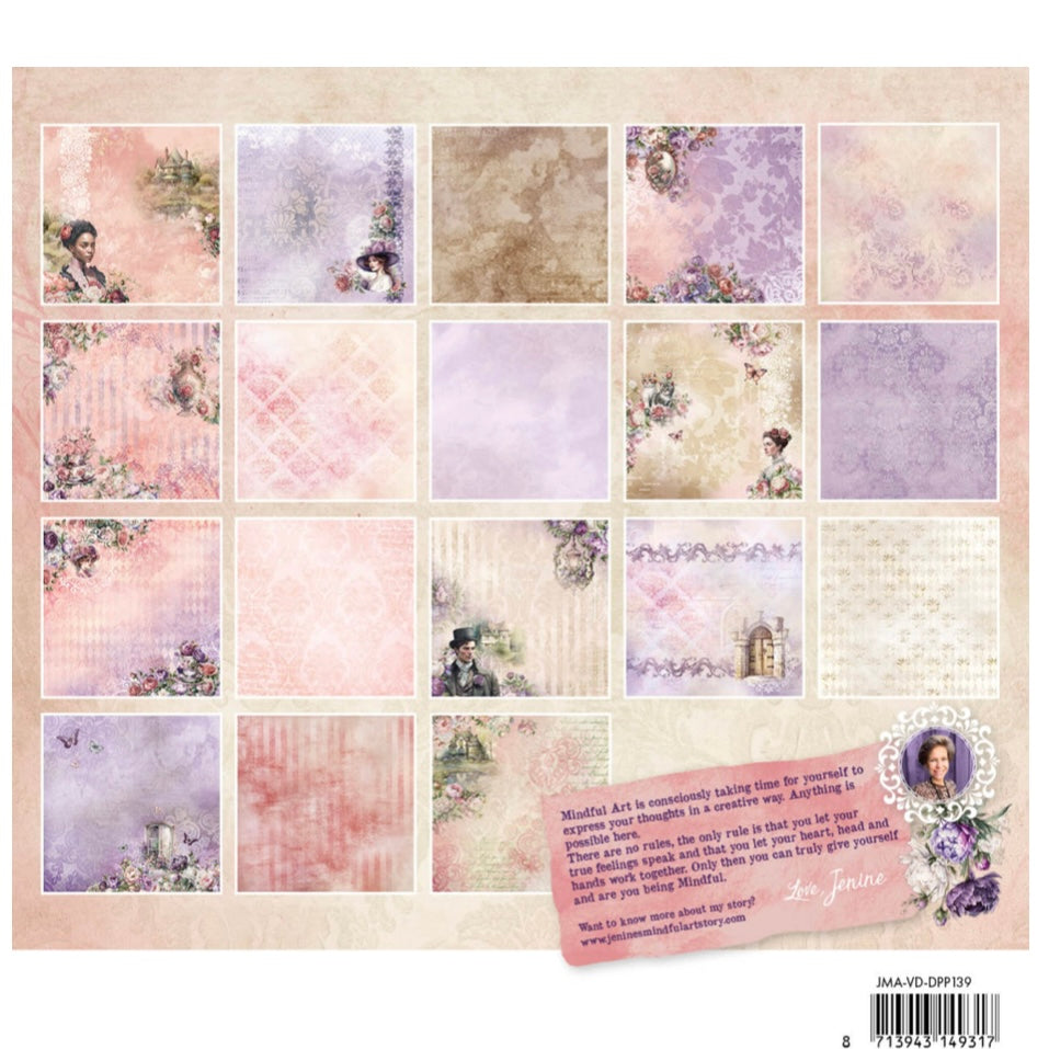 Victorian Dreams Designer Paper Pad - Background Designs - 8x8” - Studio Light