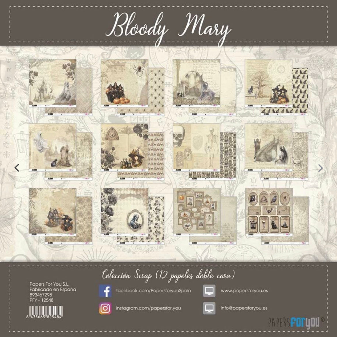 Bloody Mary Scrap Paper Pack (12pcs) (PFY-12548) - Papers For You