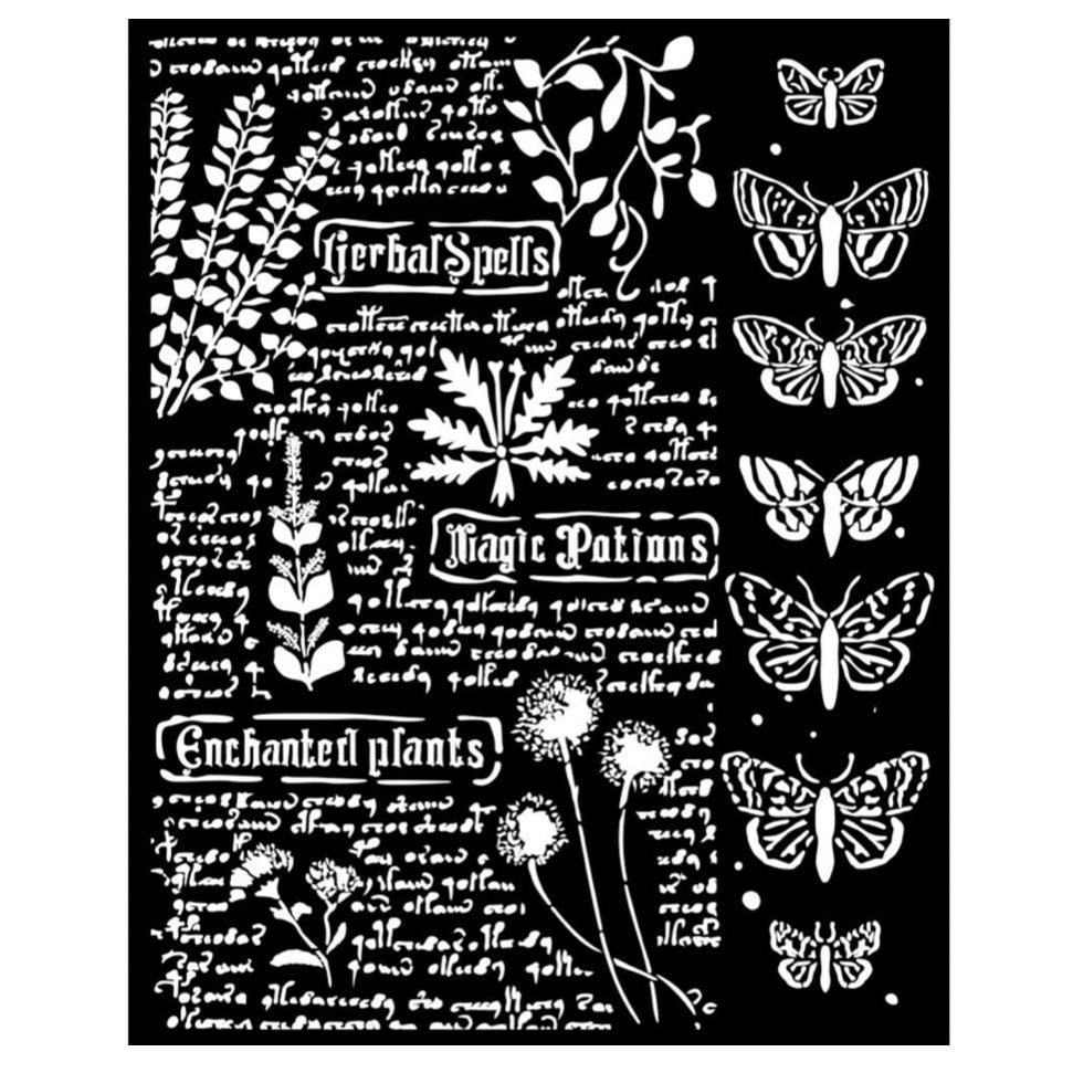 Fortune Thick Stencil 20x25cm Botanic - Stamperia