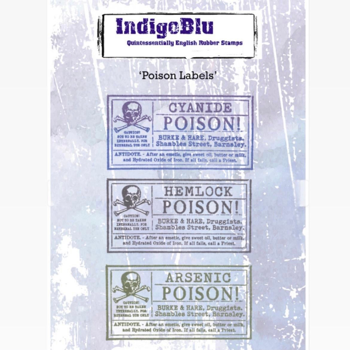 Poison Label Stamps by Indigo Blu