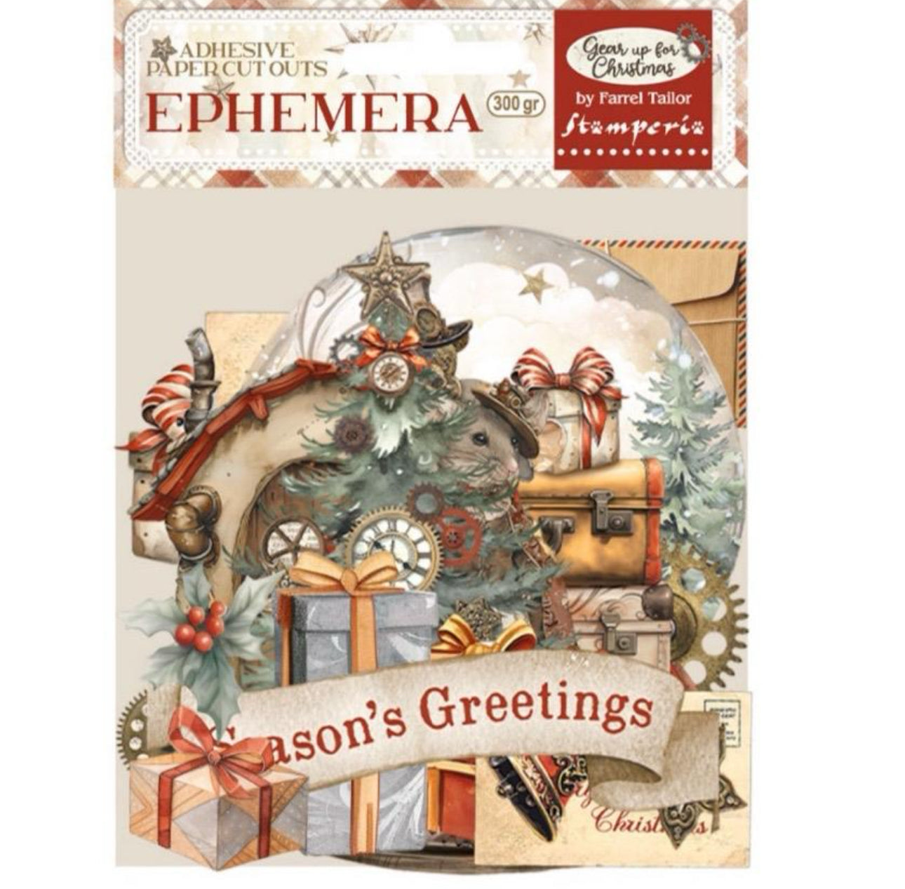 Stamperia - Gear up for Christmas Ephemera (37pcs)