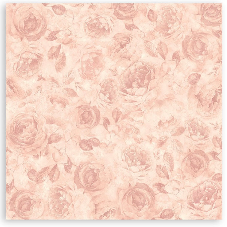 Shabby Rose 12x12 Inch Fabric Sheets (4pcs) - Stamperia