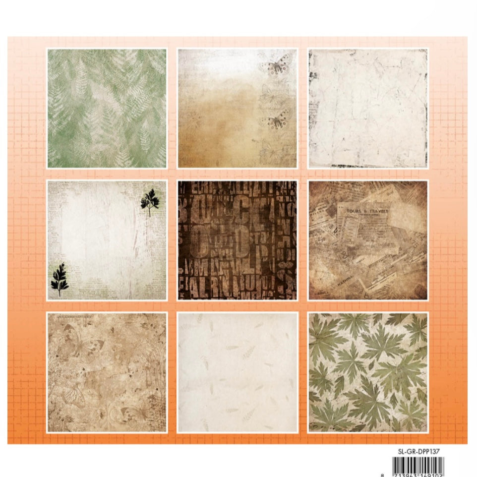 Grunge Botanics 8x8 Inch Grunge Paper Pads