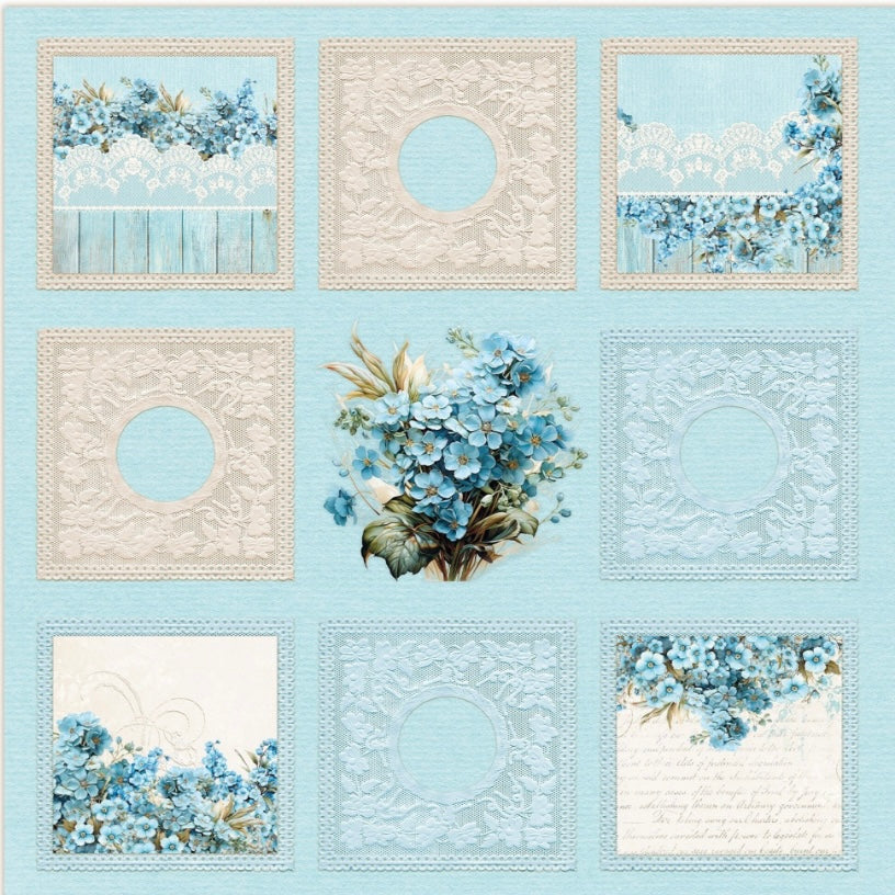 Dear Diary Forget-Me-Not 12x12 Inch Paper Pad - Lemoncraft