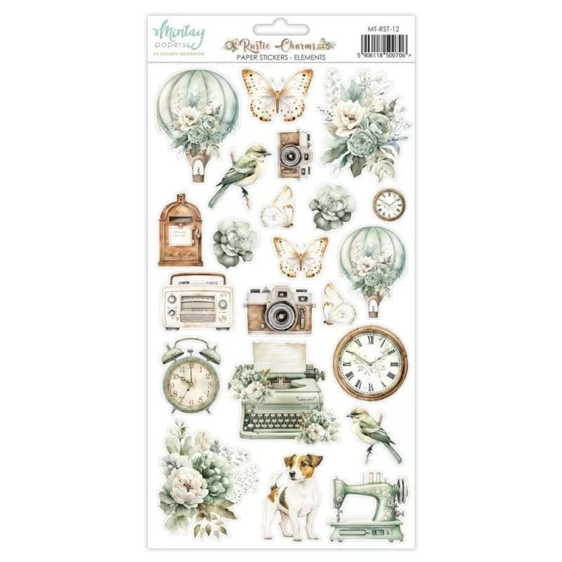 Rustic Charms Stickers - Mintay - 6x12” - Craft