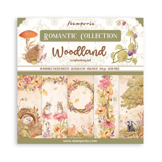 Stamperia Romantic Woodland Paper Pad 8x8 Inch