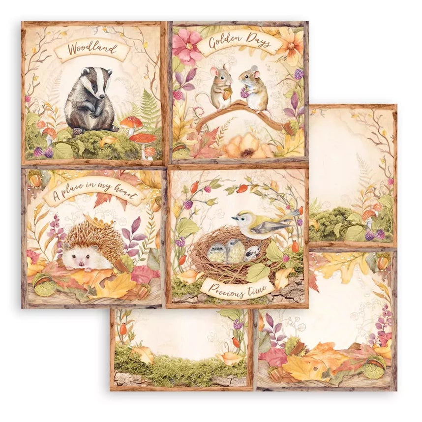 Stamperia Romantic Woodland Paper Pad 8x8 Inch