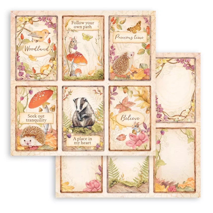 Stamperia Romantic Woodland Paper Pad 8x8 Inch