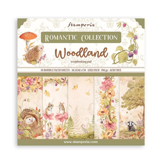 Stamperia Romantic Woodland Paper Pad 12x12 Inch