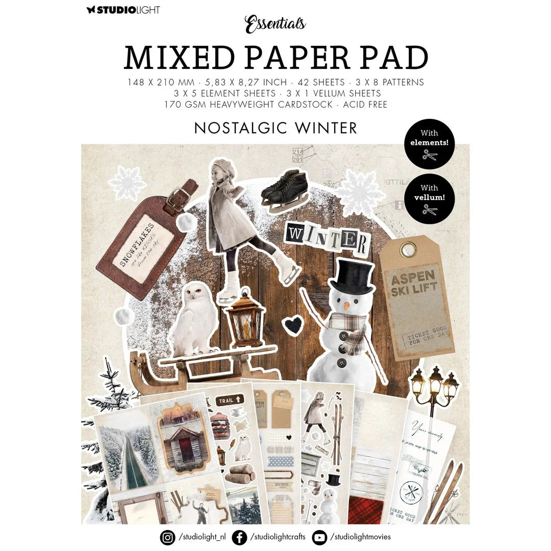 Studio Light • Essentials Mixed Paper Pad Nostalgic Winter