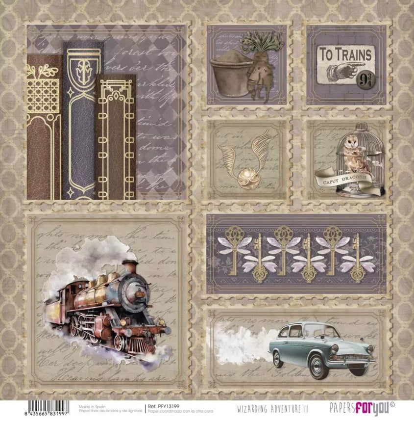 PapersForYou Wizarding Adventure II Paper Kit 30x30cm