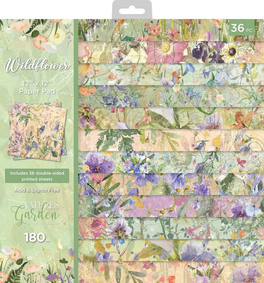 Wildflower 12x12 Inch Paper Pad - Crafters Companion