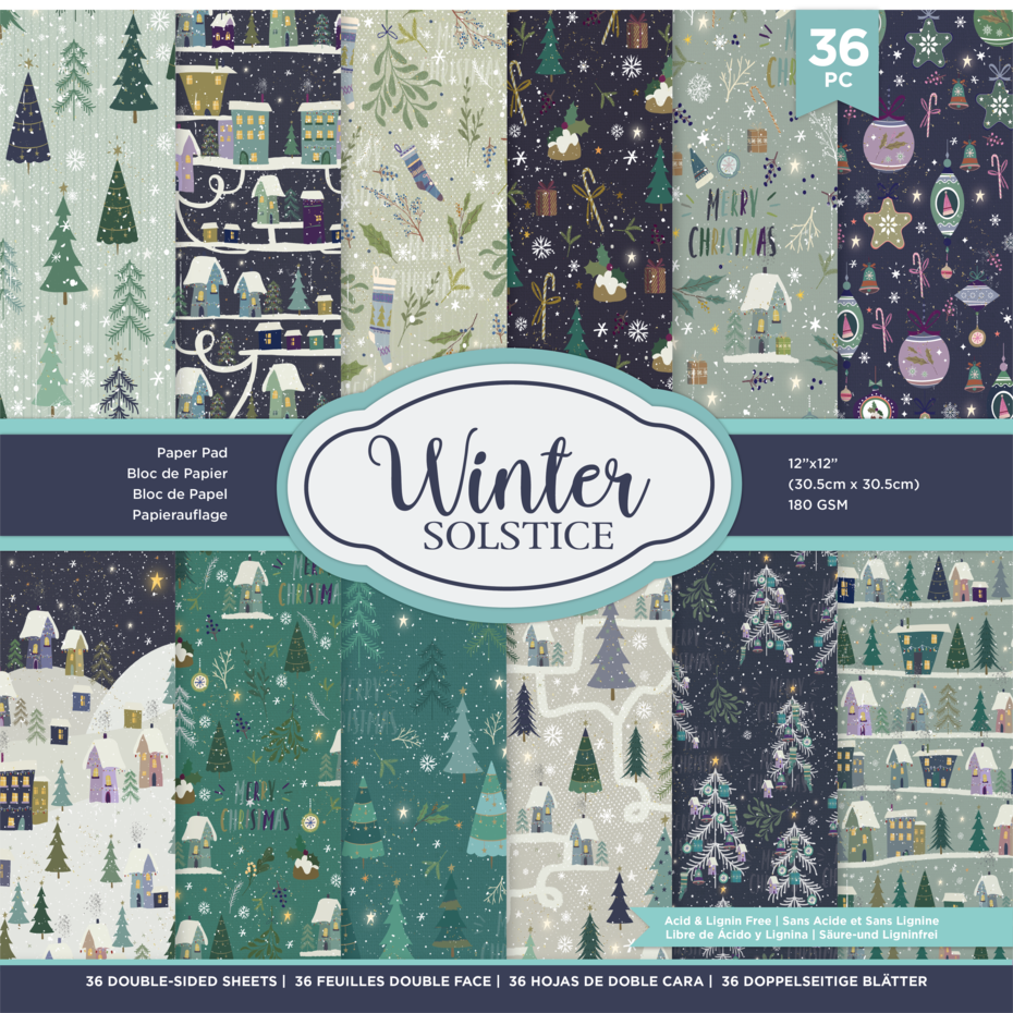 Winter Solstice 12x12 Inch Paper Pad - Crafters Companion