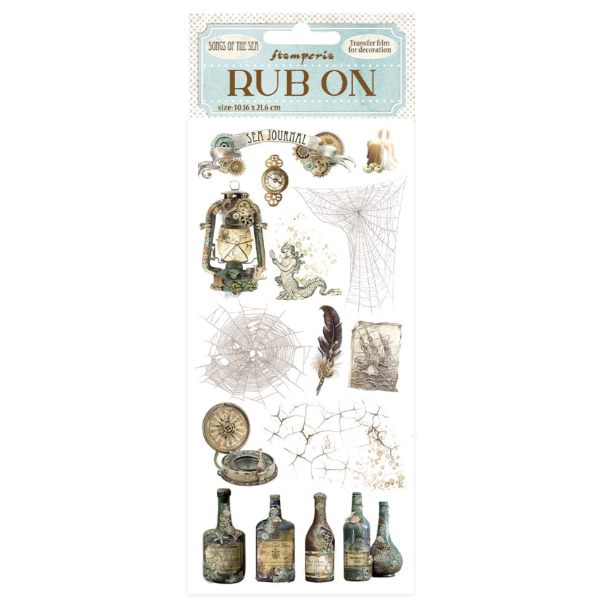 Songs of the Sea - Rub Ons - Bottles - Stamperia