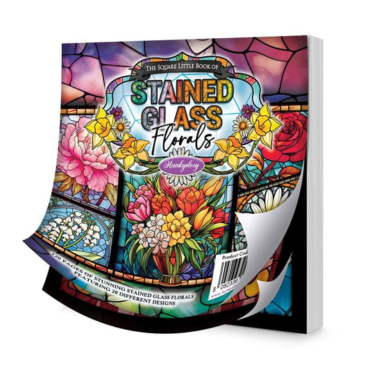 The Square Little Book of Stained Glass Florals - Hunkydory