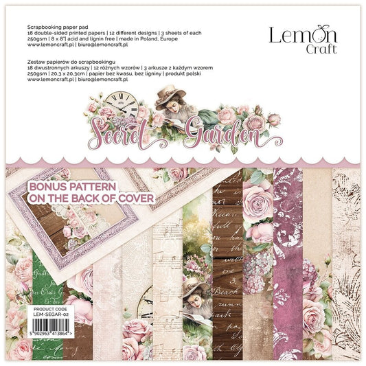 Secret Garden 8x8 Inch Paper Pad - Lemoncraft