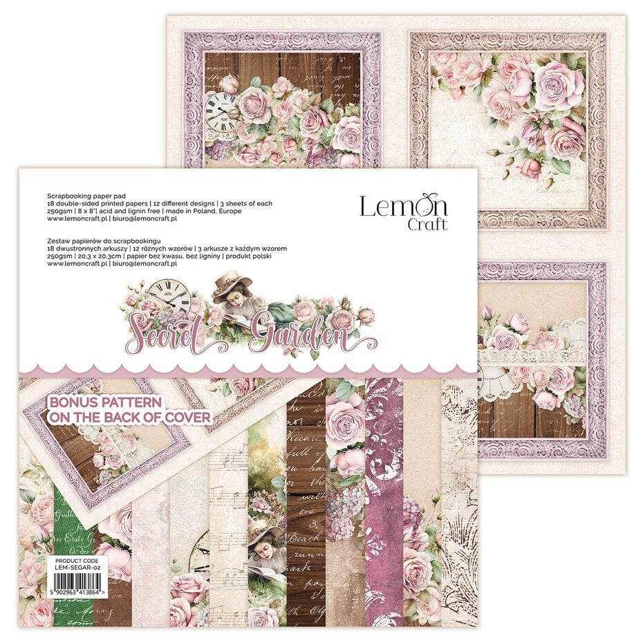 Secret Garden 8x8 Inch Paper Pad - Lemoncraft