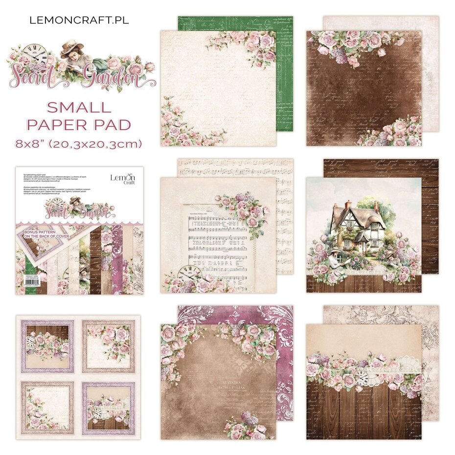 Secret Garden 8x8 Inch Paper Pad - Lemoncraft