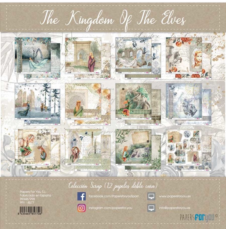 The Kingdom Of The Elves Scrap Paper Pack - Papers For You