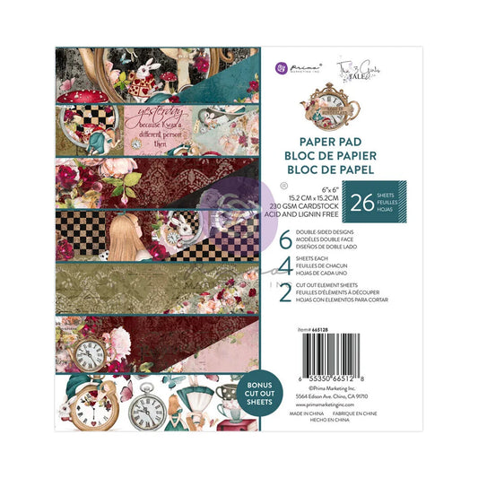 Lost In Wonderland 6x6 Inch Paper Pad - Prima Marketing