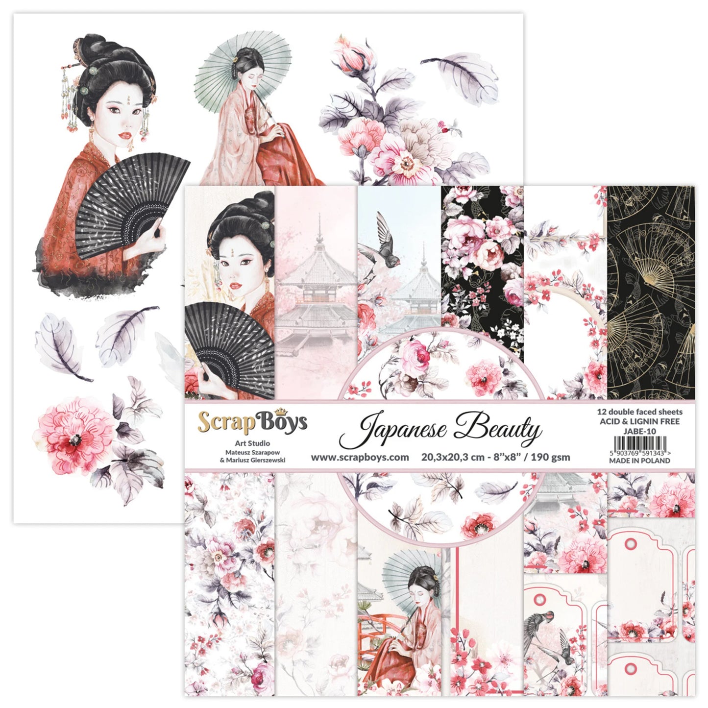 Japanese Beauty 8x8" Paper Pad - ScrapBoys