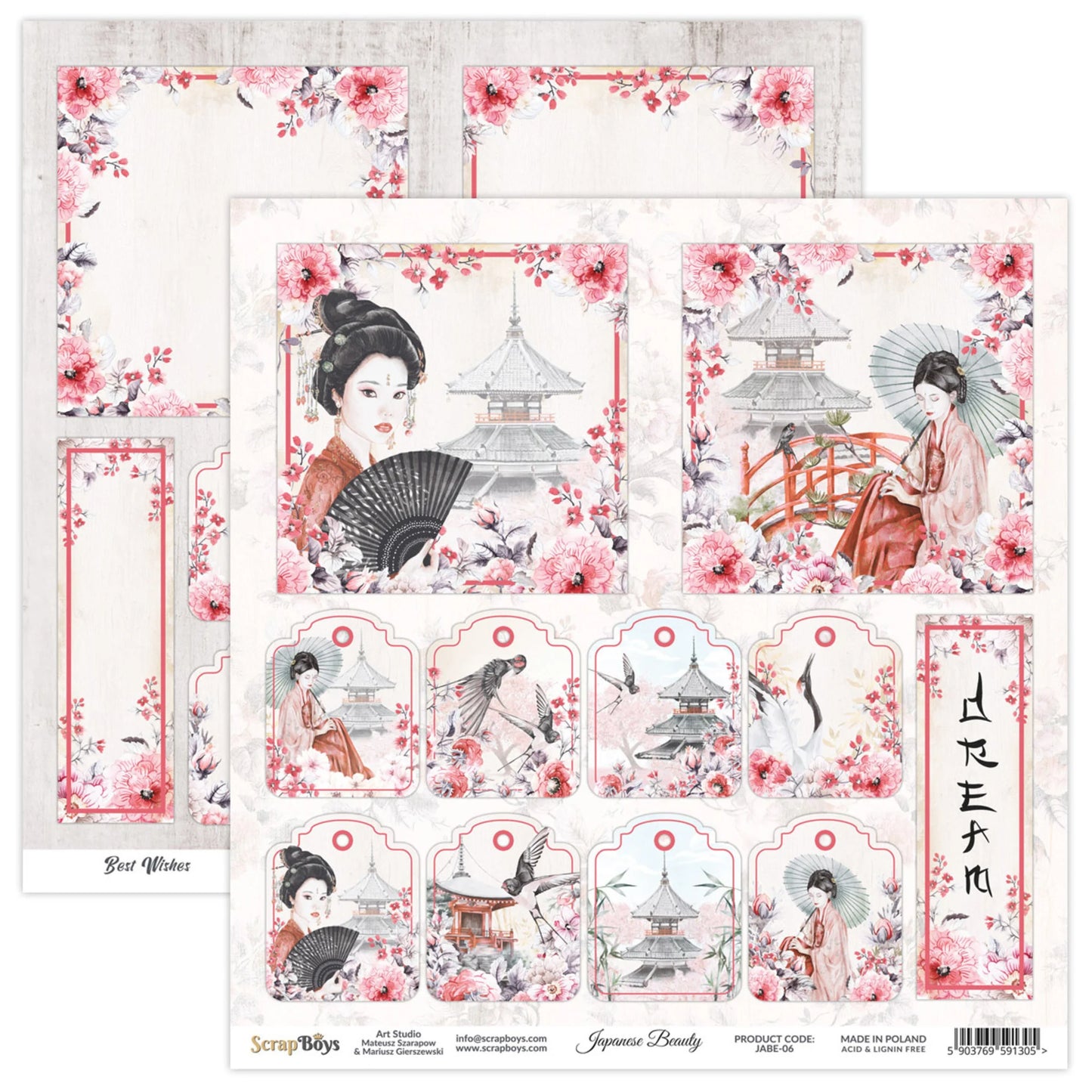 Japanese Beauty 8x8" Paper Pad - ScrapBoys