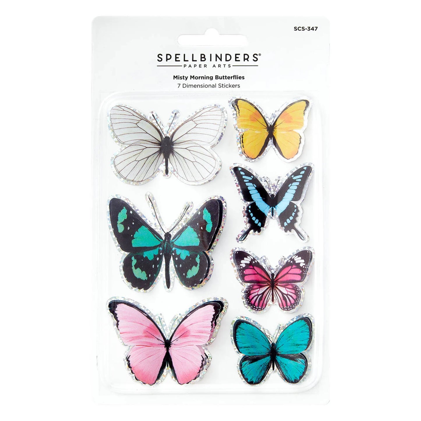 Misty Morning Dimensional Butterflies Stickers - Studio Light