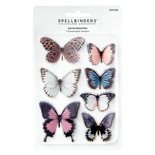 Sunrise Dimensional Butterflies Stickers