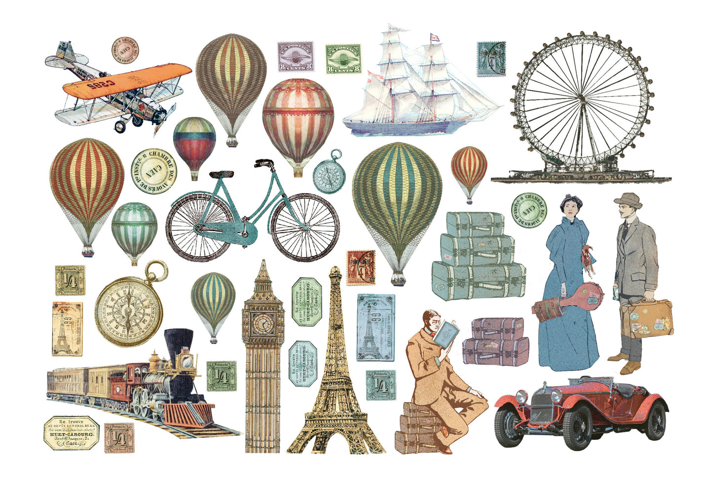 Around the World Ephemera (39pcs) by Stamperia