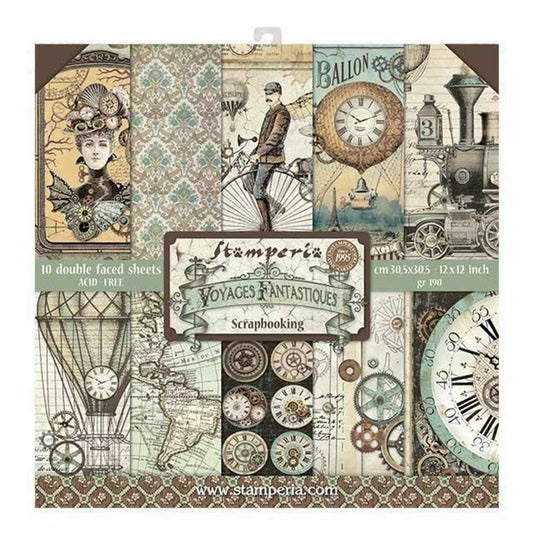 Voyages Fantastiques 12x12 Inch Paper Pack - Stamperia