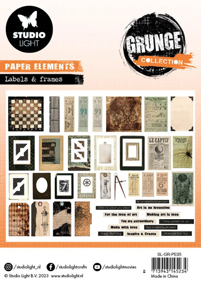 Labels & Frames Grunge Paper Elements - Studio Light